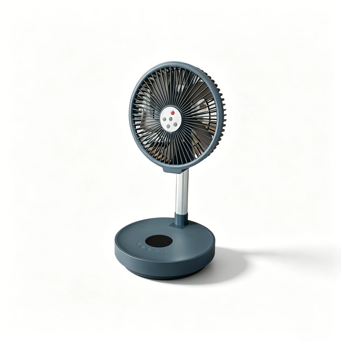 Remote control folding fan home bedroom outdoor camping fan silent LED light shaking left and right 10 inch desktop vertical fan