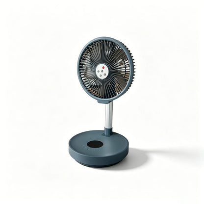 Remote control folding fan home bedroom outdoor camping fan silent LED light shaking left and right 10 inch desktop vertical fan