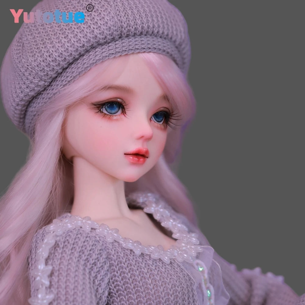 YUTOTUE 56cm Height Girl Doll with Fashion Clothes Set Curly Hair Wig Handpainted Makeup Large BJD Doll Toy