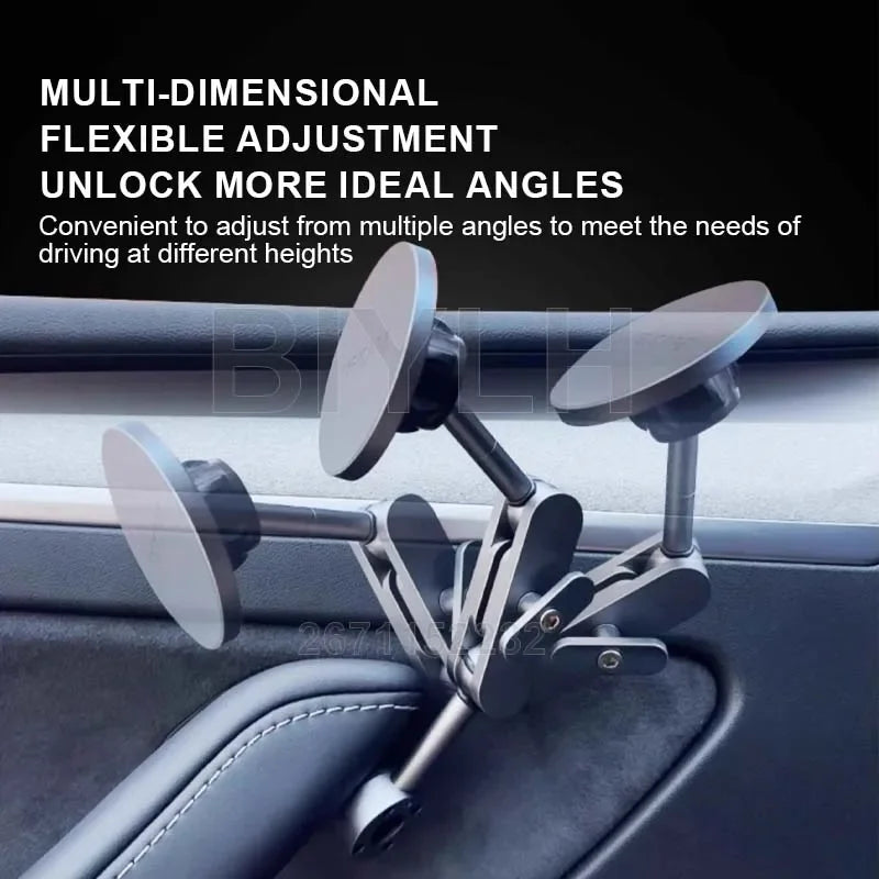 Car Metal Mobile Phone Holder For Tesla MODEL Y Model 3 Highland 2025 Powerful Magnetic Door Side Mobile Phone Holder Accessorie