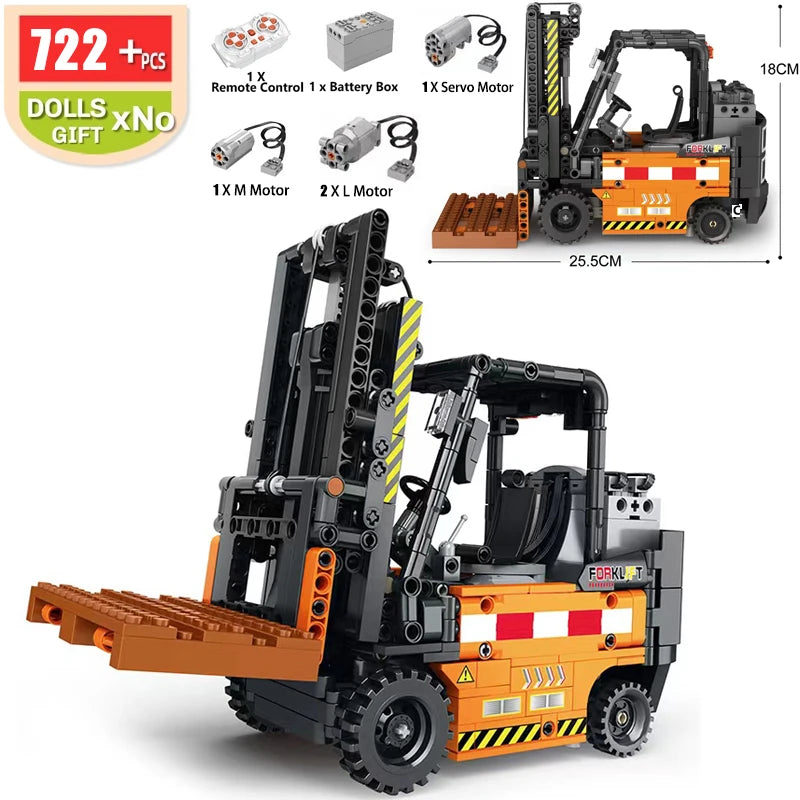 MOC-83447 Remote Control Mechanical D11 Bulldozer City Construction Vehicle Building Blocks Model Large Crane Truck Toys For Kid