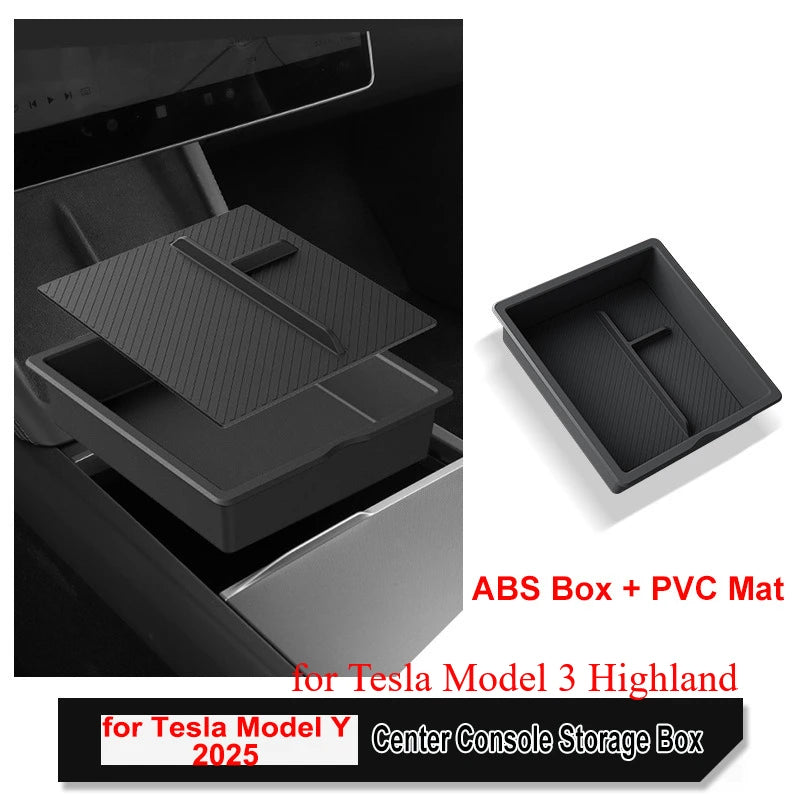 for Tesla Model Y YL Juniper 2025 Center Console Storage Tray Armrest Box Organizer Box Tesla Model 3 Highland 2024 Accessories