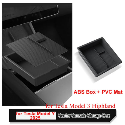 for Tesla Model Y YL Juniper 2025 Center Console Storage Tray Armrest Box Organizer Box Tesla Model 3 Highland 2024 Accessories