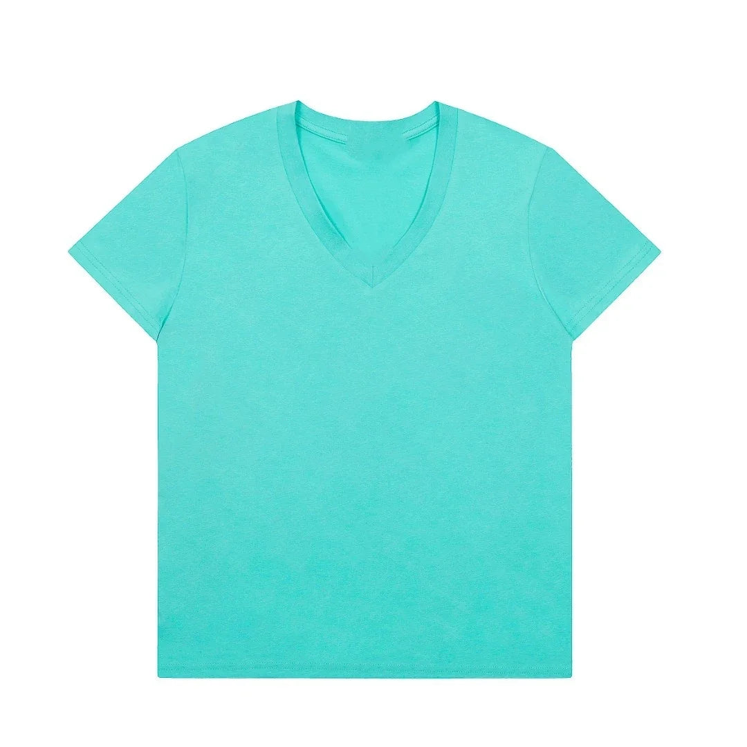 V-neck women's t-shirts and polos old money Women's clothing shirt Embroidery Classic Casual Basic Short Sleeve Polo women
