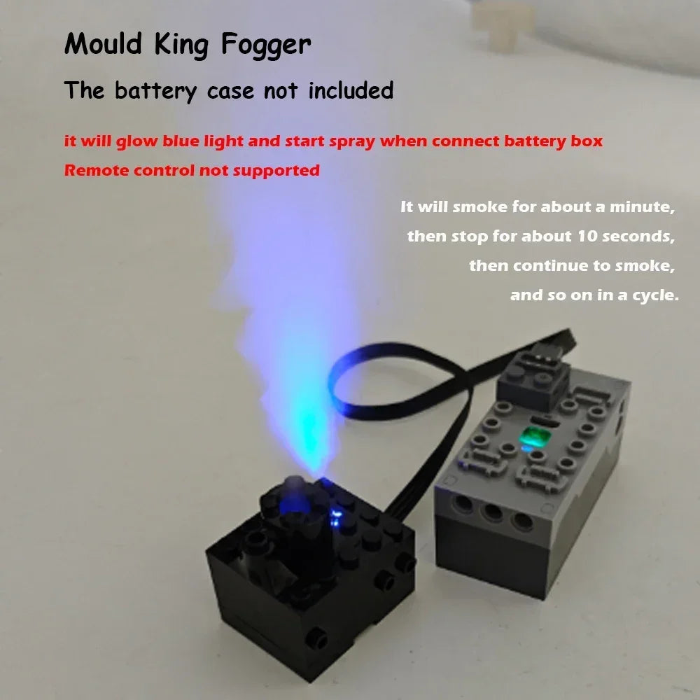 Mould King Fogger Technical Light Spray Smoke Part Compatible Major Brand Building Blocks MOC Supercar Retro Steam Train Chimney