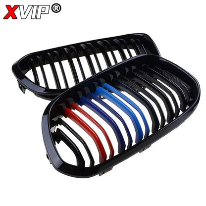 XVIP Front Bumper Kidney Grille Racing Grills For BMW 1 Series F20 F21 2015-2019 Replacement Double Slat Gloss Black Grilles