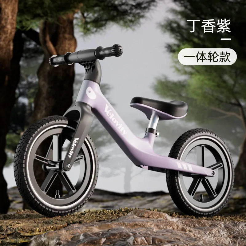 Velovity New Kids Balance Bike Lightweight Nylon Fiber Frame Toddler Push Bike For Ages 2-7 Boys Girls Outdoor Riding Training