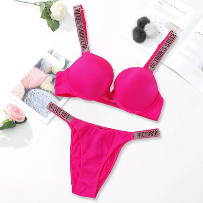 V Soft Versatile Shapewear Sexy Lingerie Bra and Panty Set Push Up Women's Fashion Lingerie Set Sexy Breathable
