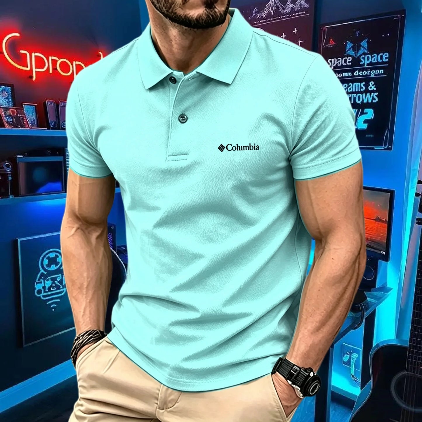 100% pure cotton 2026high-end brand men's short sleeve polo shirt summer fashion luxury logo embroidered golf top casual T-shirt