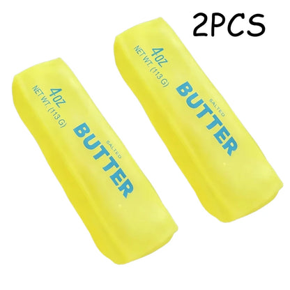 Moldable Butter Stick Squishy Toy Vaseline Filled Stress Relief Butter Cheese Bar Squeeze Fidget Toy Decompression Vent Toy
