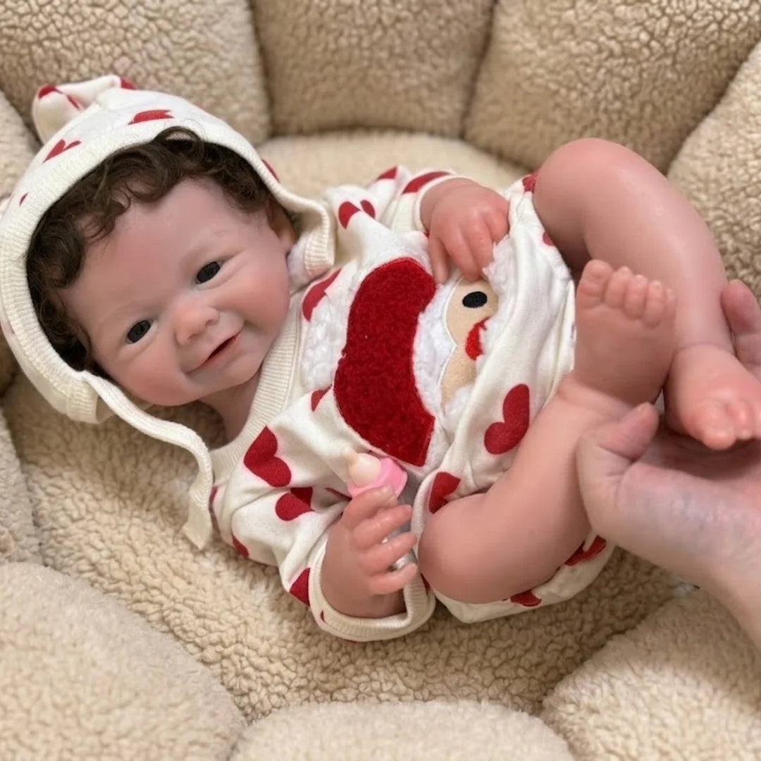 OtardDolls-45cm Open Mouth Solid bebe reborn de silicona Girl Dolls With Rooted Hair Handmade Paint & Unpaint Skin Reborn Doll