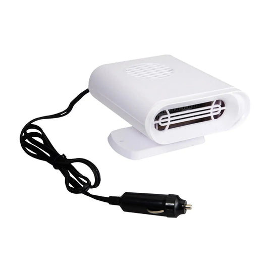 Vehicle Car Fan Heater Heating Windscreen Defogger White Windshield Defrosting 360 Degree Rotatable for Automotive Space Saving