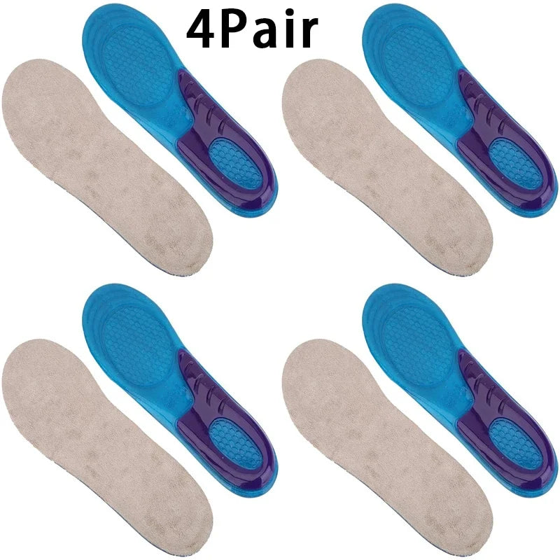 1Pair Silicone Insoles for Shoes Orthotic Arch Support Insole Soft Shoe Inserts Sport Anti-slip Template For Man Women Shoe Sole