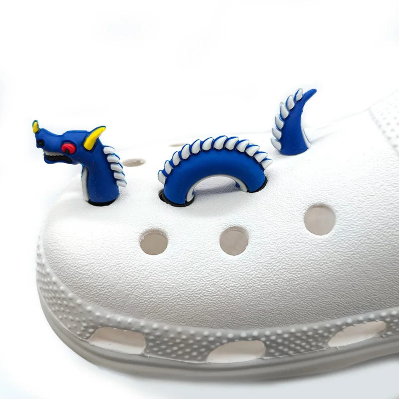 Hit  Cute Cartoon Shoe Decoration Buckle Charms Accessories Head Top Dragon Snake Crocodile DIY Combination Kids BHL1245-cat