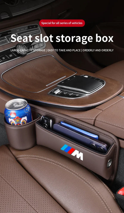 Car Seat Gap Multifunction Crevice Storage Box Seat Gap Cup Holder For BMW M3 M4 M5 E39 E46 E60 E90 F10 F20 F30 F01 X1 X3 X5 X7