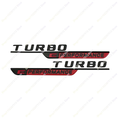 2024 New Letters Numbe TURBO E PERFORMANCE Emblem Car Fender Trim Badge Sticker For W206 C63s GLC63s Accessories