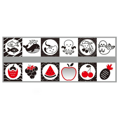 Newborn Sensory Toys For Babies Educational Baby Book Crib Toys Black White Baby Toys Animal Cloth Book Baby Toys 0 12 Months