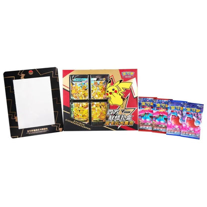 Pokemon TCG Pikachu V-UNION Limited Edition Collector Gift Box with 4 Shiny Cards And Wall Display Frame