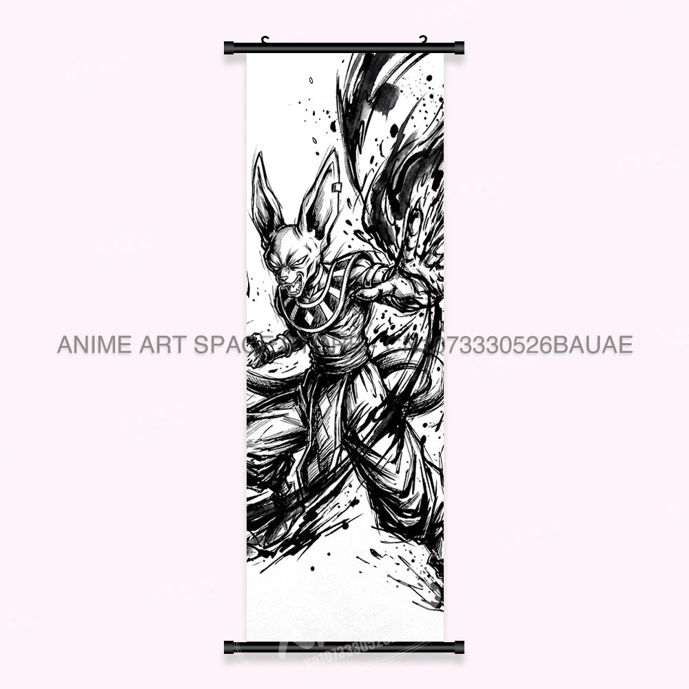 Dragon Ball Anime Wall Artwork Canvas Mural Scrolls Pictures Anime Character Son Goku Hanging Painting Poster Home Decoration