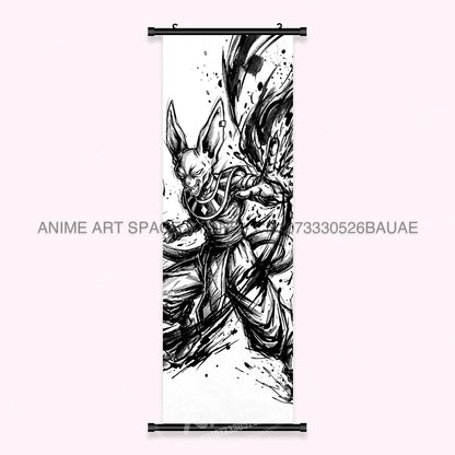 Dragon Ball Anime Wall Artwork Canvas Mural Scrolls Pictures Anime Character Son Goku Hanging Painting Poster Home Decoration