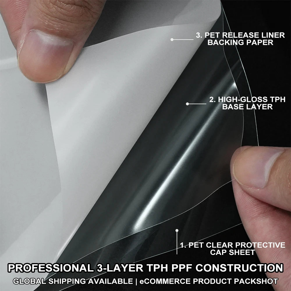 7.5mil Car Body Paint Protection Film TPH PPF Clear Auto Vinyl Wrap Scratch Resistant Self Healing Invisible Car Protective Film