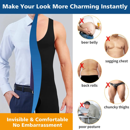 Men Shapewear Tummy Control Bodysuit Waist Trainer Full Body Shaper Fajas Compression Shirts Shorts Slim Belly