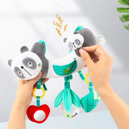 Baby Car Seat Stroller Activity Hanging Toy Infant Soft Plush with Sound Wind Chimes Dolls  for 0-36 Months Babies Newborn Gift