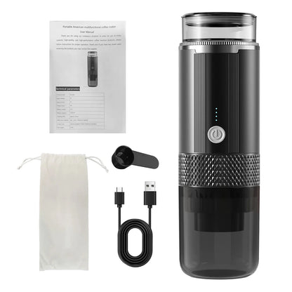 Wireless Espresso Machine Travel Coffee Maker Small Rechargeable Coffee Machine for Camping RV Hiking Capsul Suitable