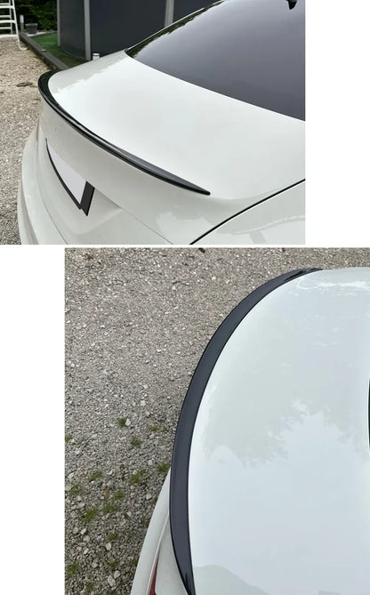 For VW Volkswagen Virtus Accessories 2020+ Car Rear Wing Trunk Tail Spoiler Lip Rubber Black Soft Plastic Gloss Black