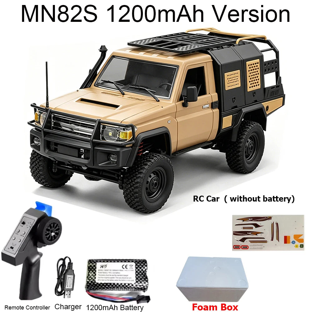 MN82S MN82 MN82PRO RC Car 1/12 4WD 2.4G Remote Control Car Climbing Off-road RC Crawler LED Light Truck RC Toys As Kids Gift