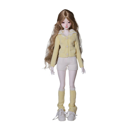 BJD Doll 1/4 Sadie E ShugaFairy Resin FullSet Summer Sailor Collar Knit Top Sweet School DailyWear Articulated Ball Jointed Doll