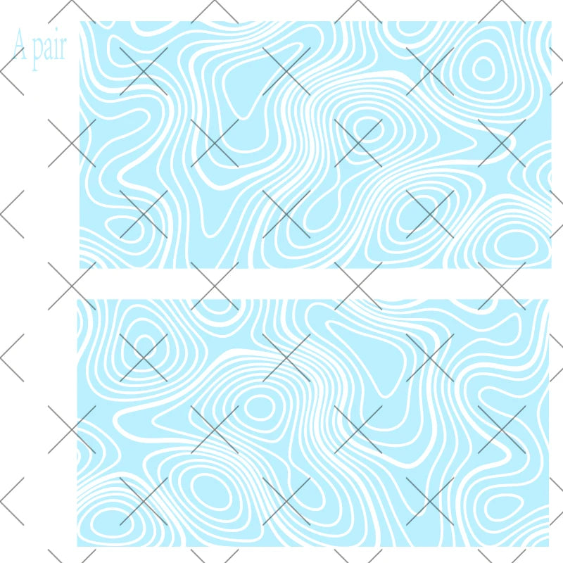 Topography Map A Pair Car Sticker for Triangular Window Decoration Universal All Vehicles Accessories PVC Waterproof Vinyl Decal