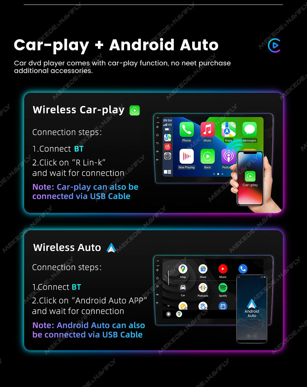MEKEDE Android Screen Car Radio Multimedia Player For MAZDA 2 Mazda2 2007 -2014 Carplay WIFI Autoradio Intelligent Car System