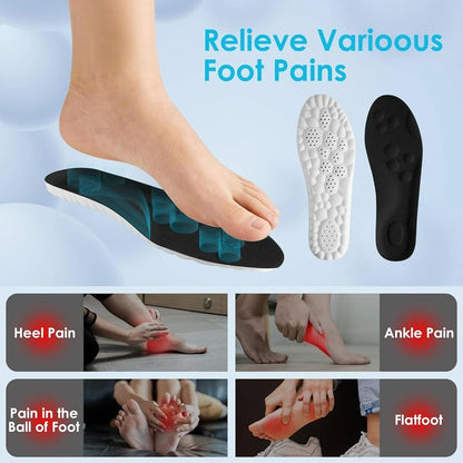4D Cloud Insoles for Men Women Shock Absorption Inserts Soft Memory Foam Insoles for Shoes Boots Sneaker 1Pair/3Pair/5Pair/8Pair