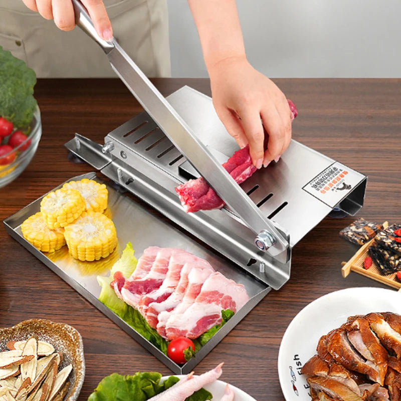 Commercial Slicer Frozen Meat Bone Cutting Machine Minced Lamb Bone Meat Cutter Chicken Duck Fish Rib Lamb Cutting Kitchen Tool