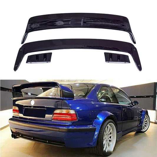For BMW 3 Series E36 1990-2000 Car Rear Trunk Lip Spoiler Wing Double-deck Style Wings Tuning Exterior Accessories Body Kits