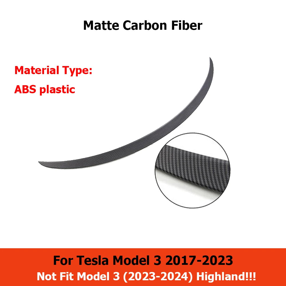Car ABS Spoiler Carbon Fiber For Tesla Model 3 Highland 2025-2026 Original High-performance Exterior Model3 Model Y Accessories