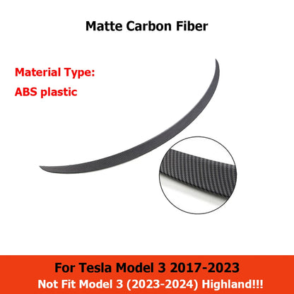 Car ABS Spoiler Carbon Fiber For Tesla Model 3 Highland 2025-2026 Original High-performance Exterior Model3 Model Y Accessories