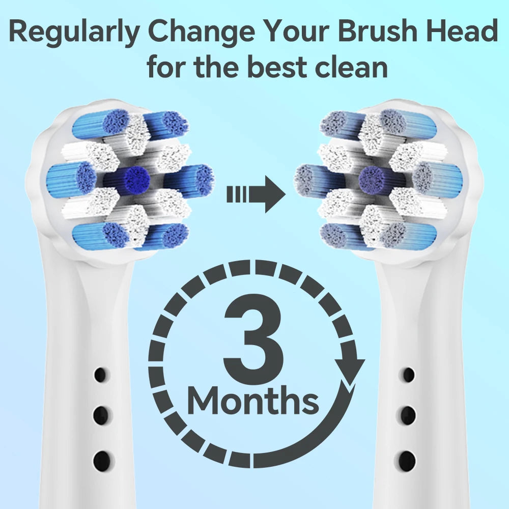 Rotation Replacement Brush Heads Compatible with Oral B iO 2/3/4/5/6/7/7G/8/9/10 Series Electric Toothbrush (4/8/12 Pcs)