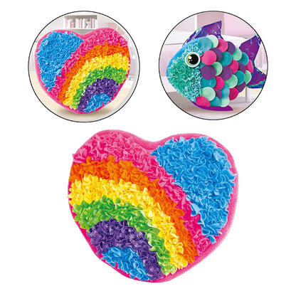 Lovely Plush Craft Pillow DIY Kits Art Crafts for Christmas Educational Toys