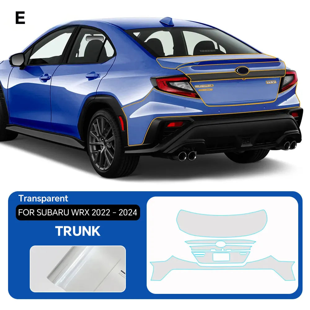 9Mil For Subaru WRX 2022-2024 PPF TPU Pre-cut Paint Protection Film Anti-Scratch Invisible Clear Resistant Car Wrap Film