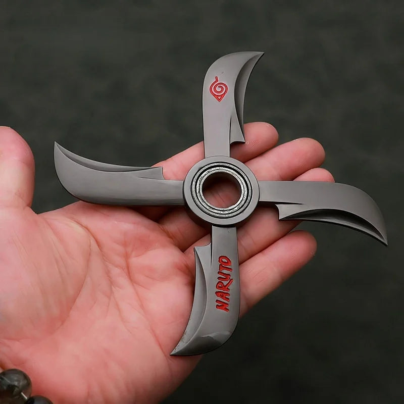 Naruto Metal Shuriken Rotatable Bearing Ninja Star Anime Peripheral Cosplay  Model Collectible Decor For Anime Enthusiasts
