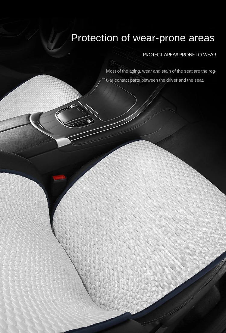 Universal Ice Silk Car Seat Cushion Breathable Seat Cover Sweat Absorption Cool Cushion Universal Split Single Sitting Rear Set