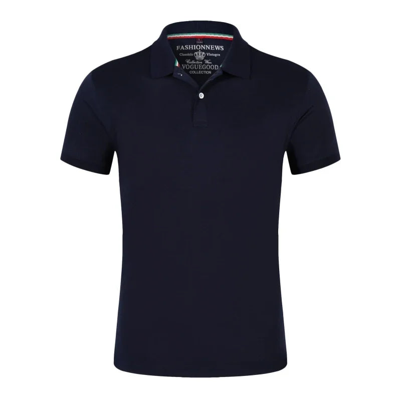 Top Quality Summer Short Sleeve Solid Classic Polo Shirts Custom Printed Design Photo Logo For Business Staff Company Uniform