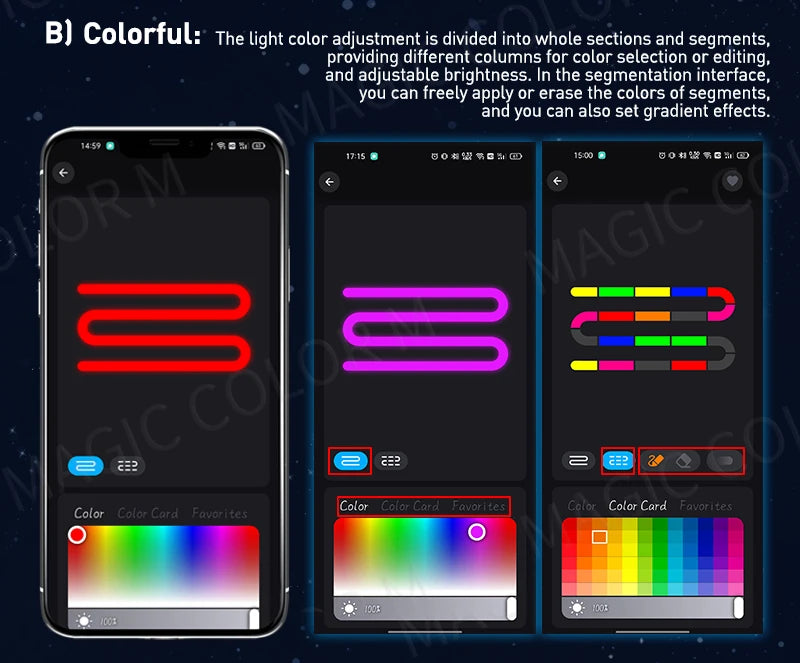 Vgetting 140/55.1inch Car Ambient Lights 2in1 Universal LED Symphony RGB Atmosphere Lamp USB APP Remote for Tesla Model 3 Y S X