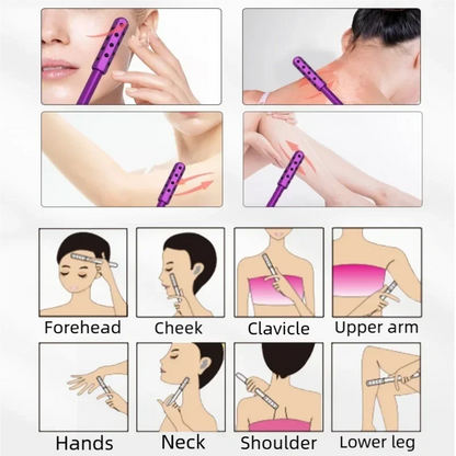 24 Germanium Beauty Bar - Face Lift Massage Stick for Wrinkles & Skin Rejuvenation, Anti-Aging Facial Massager Tool