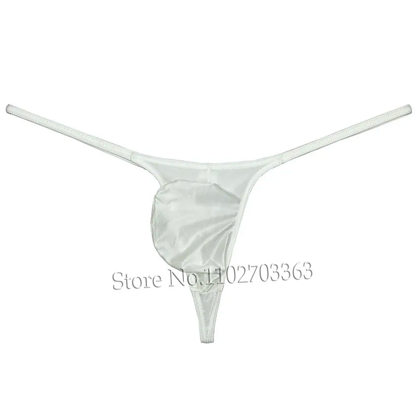 Men's Sexy Thong Underwear Pouch Tangas Male G-strings Bikini Briefs Lingerie Underpants Thongs Shiny Tangas
