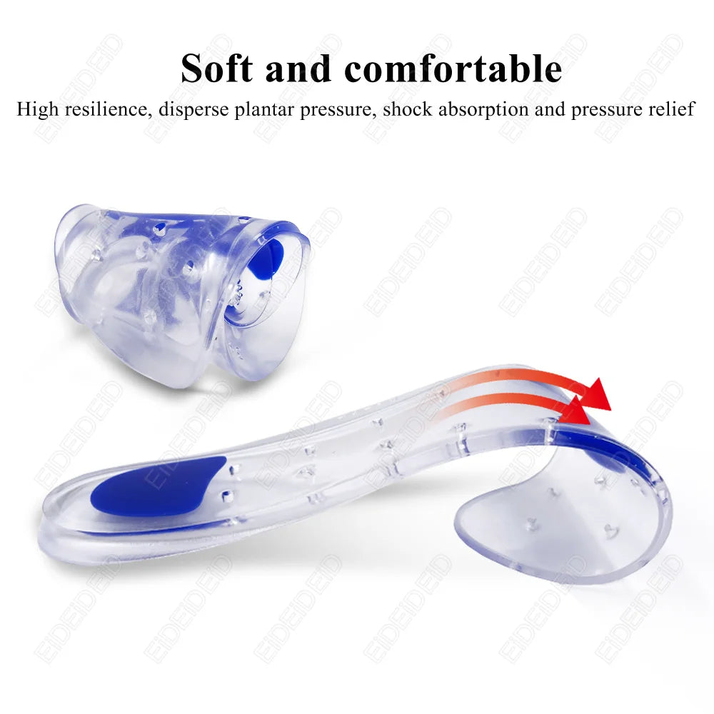 Silicone Gel Medical Insoles for Shoes Men Women Flat Foot Arch Support Orthopedic Insoles for Plantar Fasciitis Relief Shoe Pad