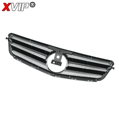 XVIP Glossy Black A - Style Racing Grille Chrome Bumper Grill For Mercedes Benz C-Class W204 08-14 C200 C230 C250 C280 C300 C350