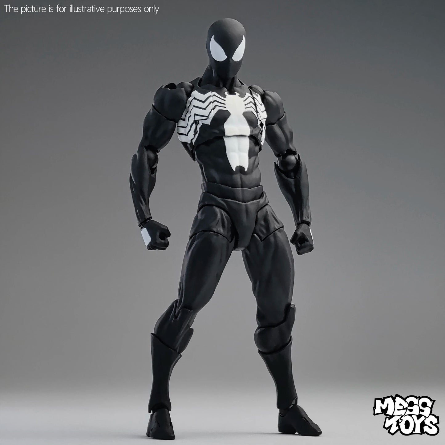 New MessToys Spiderman Figure CT Toys Black Red Spider Man Figurine Mess Toys Action Figure Custom Model Gift Kid Customized Toy